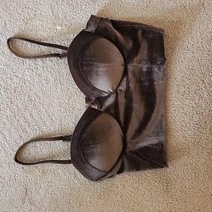 Crop top bra velvet
